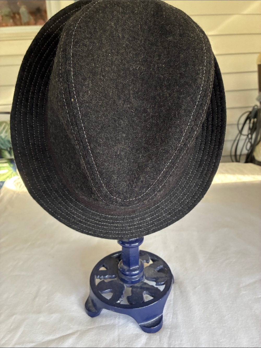 Men's Charcoal Wool Trilby Hat - Classic Style